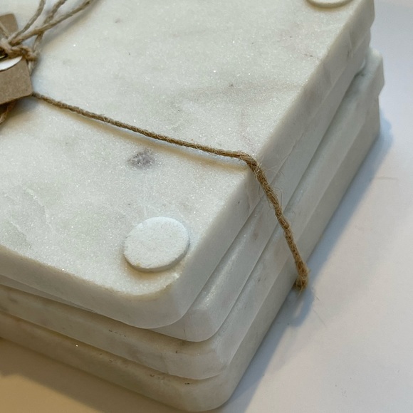 Mud Pie Marble Coasters Set of 4 with N Initial NWT - Picture 7 of 7